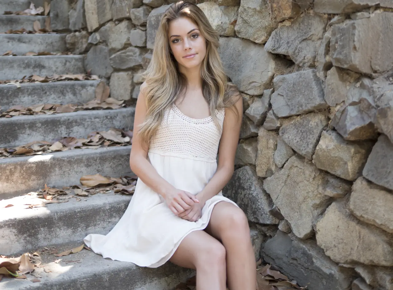 White Summer Drop Waist Dress - Obrázek 2