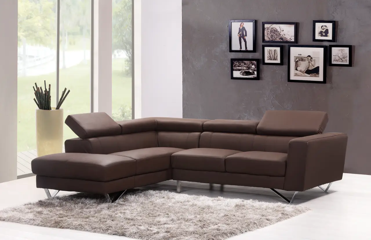 5-Seater Leather Corner Sofa - Obrázek 2