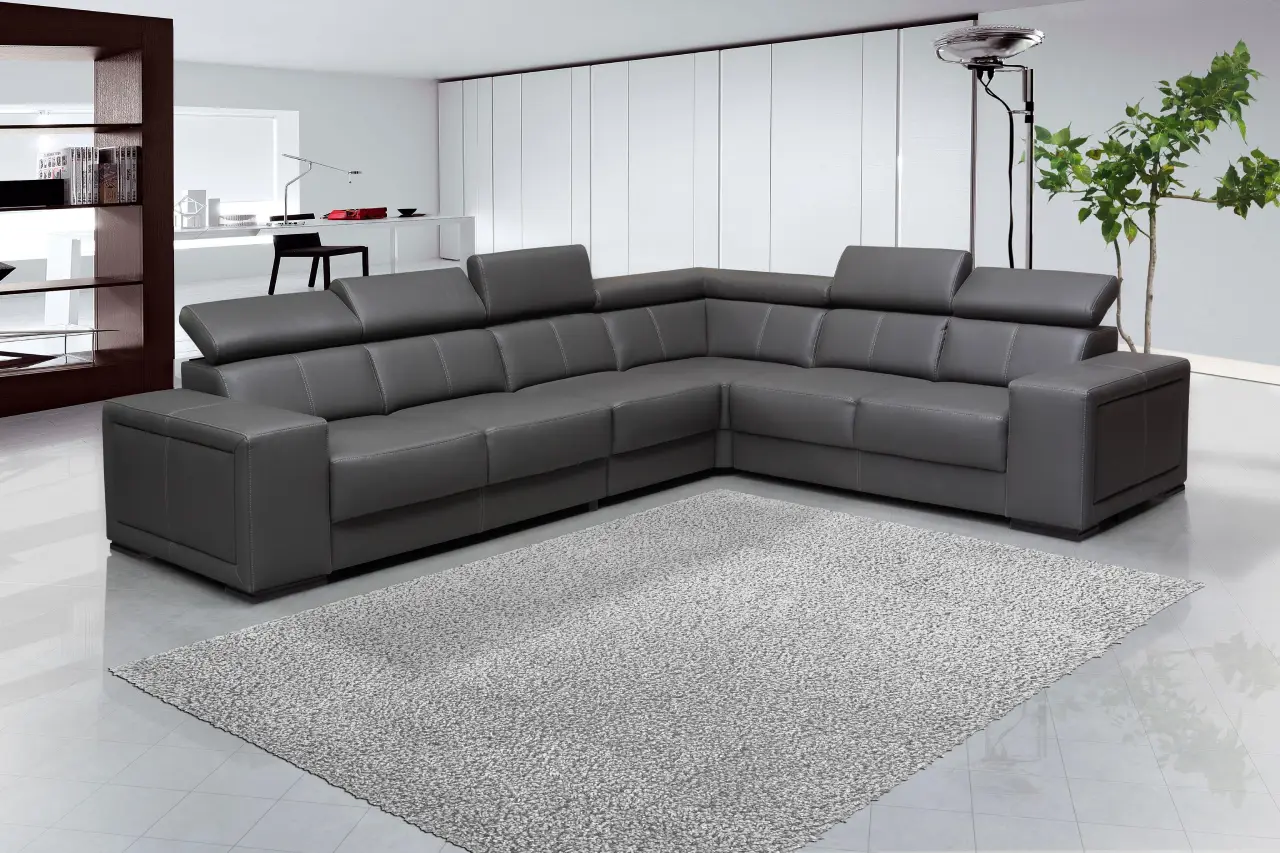 5-Seater Leather Corner Sofa - Obrázek 3